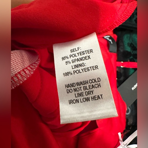 NWT LULUS Cherry Red Criss Cross Bodice Cutout Surplice Wide Leg Jumpsuit - Picture 10 of 13